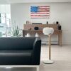 ynVISION.DESIGN Wooden Universal Speaker Floor Stands | 2 Pack | Pair | Speakers up to 22 LBS | Compatible with Sonos Era 300 | White