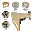 Bamboo Toilet Stool,7" Heavy Duty Poop Stool for Bathroom Portable Squatting Potty Foot Stool Non-Slip Toilet Assistance Step Stool Healthy Gifts