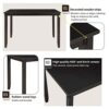 WALNUT 5 Piece Kitchen Dining Table Set 1 Wooden Table + 4 Chairs Set For Restaurant Espresso