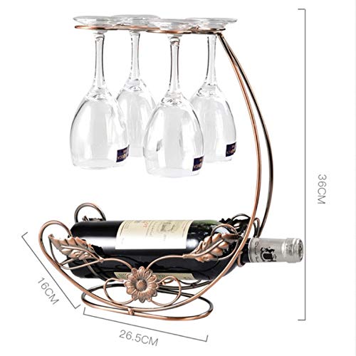 AFLHYJK Copper Wine Rack Hanging Wine Glass Holder Bar Stand Bracket Display Stand Bracket Decoration