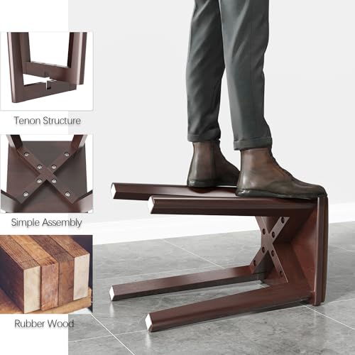 Rukulin Wooden Stacking Stool Stackable Bar Stools with Padded Seat for Home Kitchen Office (1Pack)