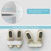 Yocice Wall Mounted Shoe Rack with Adhesive Hanging Strips Plastic Shoe Holder Door Organizer (SM03-White-2)