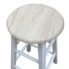 DINGZZ Dining Room Kitchen Foldable Wooden Handle Semicircle Dining Cart With Round Stool White