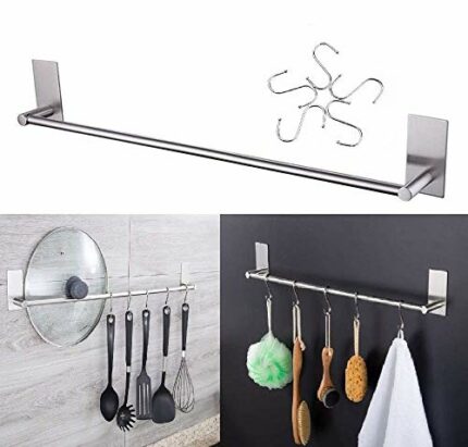 MKISHINE Hand Towel Holder Self Adhesive - Towel Ring Stainless Steel Towel Rail for Bathroom (style 2)