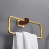 RAKUTE Nordic Walnut Bathroom Towel Ring, Round Towel Towel Rack, Simple Light Luxury Towel Holder Bathroom Ring