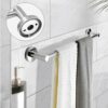 Sumajuc Stainless Steel Towel Rail, Adjustable 40-70 cm Towel Rail Wall Mounted with Screws for Bathroom and Kitchen