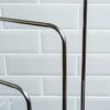 Bath Vida 3-Tier Bathroom Rack Free Floor Standing Curved Towel Holder, Metal, Chrome