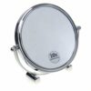TUKA Standing Cosmetic Mirror 10x Zoom, 6 inch Double Sided Table Top Make Up Mirror, Freestanding Tabel Top Shaving Mirror Chrome, Cosmetic Vani