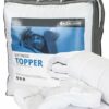 ACRALI HOME Mattress Topper Double Bed 4 Inch Thick - Quilted Double Mattress Topper Made with Fluffy Hypoallergenic Microfibre with Strong Corne