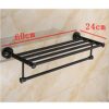 HIGOH Towel Racks,Bathroom Towel Rack Wall Mounted Towel Holder,Bronze Towel Bar Bath Towel Rack,Orb Rack,Bathroom European Retro Hardware