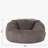icon Kingston Large Bean Bag, Jumbo Cord Bean Bag, Charcoal Grey, Bean Bag chair for Adults with Filling Included, Comfortable Lounging Chair for
