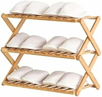 KRHINO Shoe Rack 2/3 Tier Plant Stand Shelf Foldable Shoe Rack Storage Organizer For Home Garden Patio Shoe (Color : 3 Tiers)