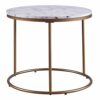VERSANORA Teamson Home Side Tables, MDF:40%, Metal:60%, Gold, 54.61x54.61x49.53