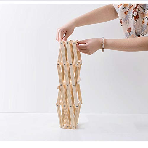 Yalych Foldable Wooden Countertop Cabinet Wine Holder Storage Stand Cellar- Free Standing - Perfect for Bar, Wine Cellar, Basement, Cabinet, Pant