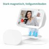 Stand for Ech0 Show 5 (3rd Generation) - PlusAcc Adjustable Mount Accessory with Tilt Function and Anti-Slip Base (White)