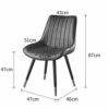 dining chair Kitchen Dining Room Furniture Chairs Dining Chairs PU Leather Chairs With Black Metal Legs Seat And Backrests Kitchen Living Room Lo