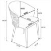 Kitchen Dining Room Furniture Chairs Velvet Dining Chair Set Of 2 Retro Kitchen Dining Room Chairs with Metal Legs Velvet Seat and Embroidery Bac