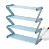 Tytlyworth 4 Tier Shoe Rack,Stackable 4 Tier Small Shoe Organiser | Sturdy Narrow Shoe Shelf, Waterproof and Space-saving, Lightweight Shoe Rack