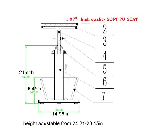 Topower American Antique Industrial Round Bottom Adjustable Height Cafe Coffee Retro Vintage Stylish Water Pipe Design Pub Kitchen Bar Stool (Sil