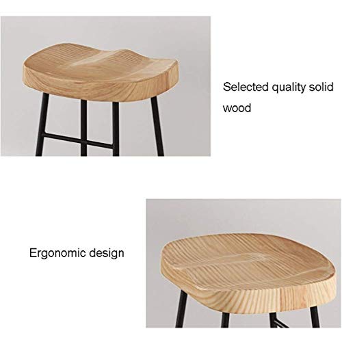 SDFGH Bar Stool Nordic Minimalist Home Solid Wood High Stool Bar Stool Bar Chair Leisure Back Chair Stool