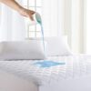 Quilted Waterproof Mattress Protector Double Extra Deep Mattress Topper Double Bed Pad Comfortable and Machine Washable Double Matress Fitted Bed