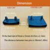 XIAONAN 55-56mm 20PCS Replacement Bed Slat Holders Kits Bundles Plastic End Caps Holders, Width 56mm x Height 9 mm (Inside Dimension), for single