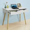 Hbao Household Wood Computer Desk Writing Table Study Desk Bedside Table Dressing Office Home Bedroom Furniture