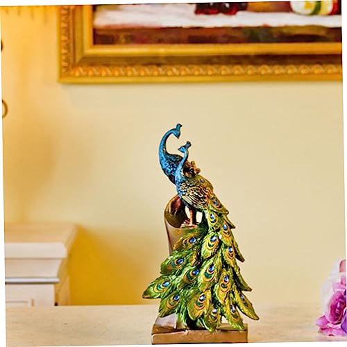 Abaodam home decoration desktop ornament mini toy outdoor decor resin peacock figurine miniature toys couple creative adornment creative ornament