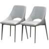 dining chair Kitchen Dining Room Furniture Chairs Dining Chairs Set Of 2 Kitchen Chairs with Technological Fabric Cushion Seat Back, Modern Mid C