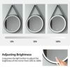 EMKE Round Led Bathroom Mirror, 50CM Illuminated Makeup Mirror Frameless Circular Bathroom Mirror with Smart Switch, Memory Function, Adjust Brig