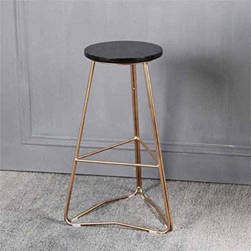 LUKEO Nordic light luxury bar chair simple net red bar stool front desk cafe restaurant leisure back high stool (Size : L)