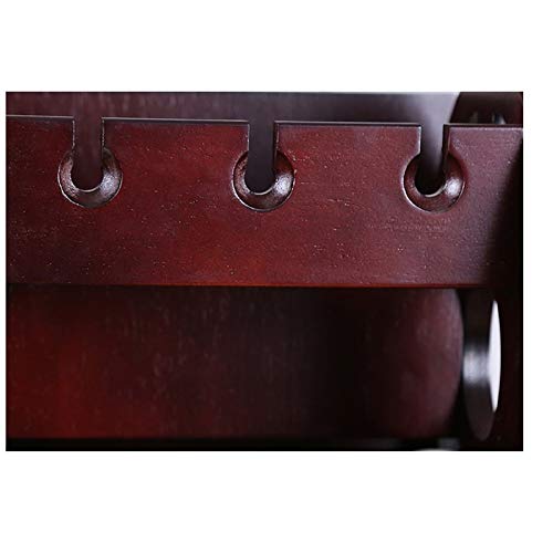 Countertop Style Shape Bamboo Wood Wine Rack - Table Top Wine Bottle Storage Slots for 3 Bottles 3 Wine Glass Rack Hanging Cup Holder -Free Stand