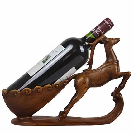 PIBM Stylish Simplicity Creative Wine Rack Decoration Resin Antler Crafts Wine Rack Living Room Desktop Porch Decoration Ornaments European Wine