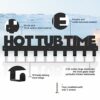 Towel Rack for Hot Tub Bathroom Towel Holder with 10 Hooks Towel Hanger Wall Mounted for Robes, Clothes, Towels - Hot Tub Accessories Outdoor