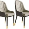 dining chair Office Reception Chairs Business Dining Chairs Set Kitchen Modern Kitchen Dining Chairs Set of 2 Water Proof PU Leather Side Chair w