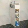 Toilet Paper Organizer for Bathroom Cabinet, Narrow Bathroom Gap Organizer Drawer Shelf Toilet Floor Storage