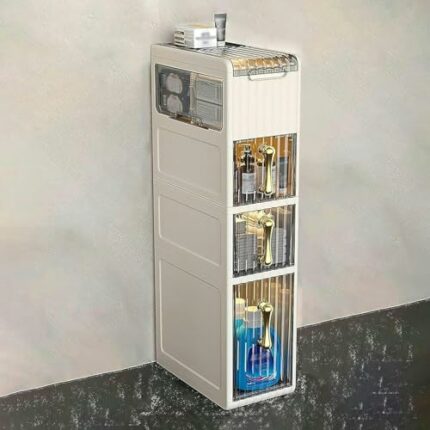 Toilet Paper Organizer for Bathroom Cabinet, Narrow Bathroom Gap Organizer Drawer Shelf Toilet Floor Storage