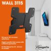 Vogel's WALL 3115 Tiltable TV Wall Bracket for 19-43 Inch TVs, max 44 lbs (20 kg), max VESA 200x200, TV Wall Mount, Universal Compatibility, TÜV