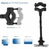 VIVO Steel Universal Full Motion Pole Mount Monitor Arm with Removable 75mm and 100mm VESA Plate, Fits 17 to 32 inch Screens, Black, MOUNT-POLE01