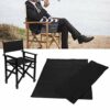 Zerodis 1 Set Director Chair Covers Canvas Replacement Seat Cloth Home Supplies Protector Cover Durable Furniture Accessories(Black)
