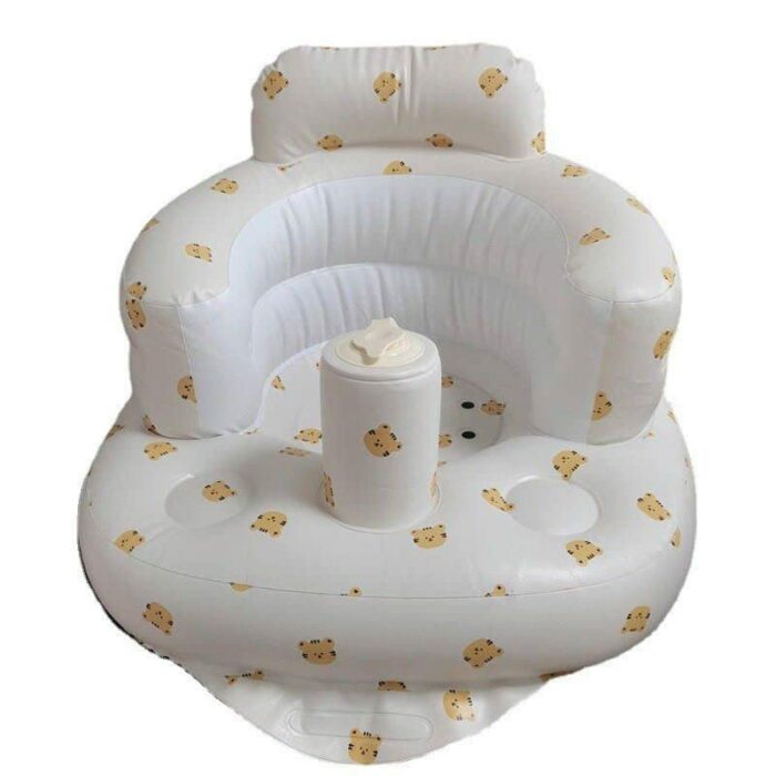 Baby Inflatable Chair, Blow Up Sofa, Inflatable seat, indoor/outdoor seat, training seat, Toddlers and babies. (Bear)