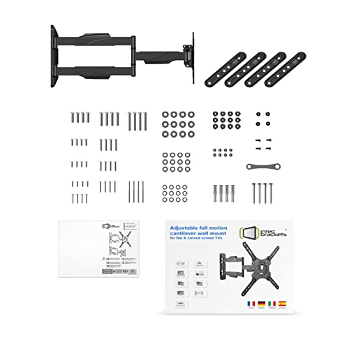 Intec brackets - Long 610mm Reach Ultra Slim Fitting Strong Cantilever Tilt and Swivel TV Wall Mount Bracket Fits 42” – 55” TV's with VESA Fittin
