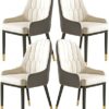 dining chair Office Reception Chairs Business Dining Chairs Set Kitchen Dining Chairs Set of 4 Modern High Back Soft Seat Living Room Chairs Wate