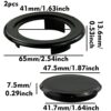 2 Inch 2 Pcs Parasol Table Insert Patio Table Umbrella Hole Ring with Cap Parasol Hole Rings Plug Set Standard Size Umbrella Hole Plug for Glass
