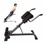 ZXYWW Roman Chair Exercise Equipment, Adjustable Bench Roman Chair Back Hyperextension with Push Up Exercise, Strength Training Back Machines