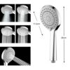 Shower Head and Hose 1.5M, High Pressure Shower Head with 5 Spray Modes, Turbocharged Design Powerful Shower Head for Low Water Pressure (Steel)