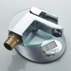 Luckyhome Basin Mixer Tap with Pop up Waste,Washroom Square Single Lever Chrome Brass Mixer Tap