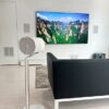 ynVISION.DESIGN Wooden Universal Speaker Floor Stands | 2 Pack | Pair | Speakers up to 22 LBS | Compatible with Sonos Era 300 | White