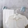 Towel Rack Double Towel Rail,Multi-Color Optional Punch-Free Easy To Install Bathroom Kitchen Rack Brown(Color:White)