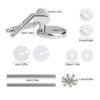 Zinc Alloy Toilet Seat Hinges Chrome Finished Toilet Seat Fittings and Fixtures Perfect Replacement Hinges for Most Wooden Resin MDF Toilet Seats